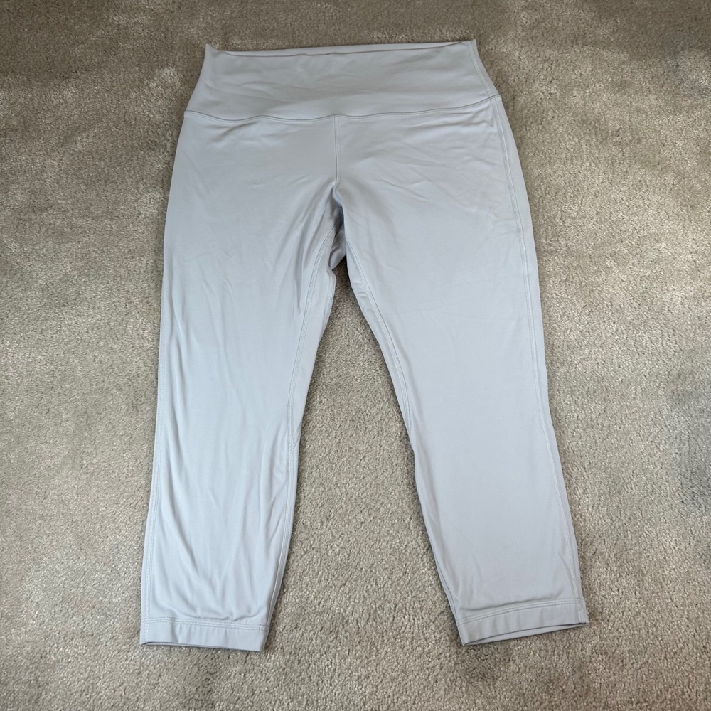 Lululemon Align High-Rise Crop 23 Womens 14‎ Light Blue Grey Nulu Yoga Leggings